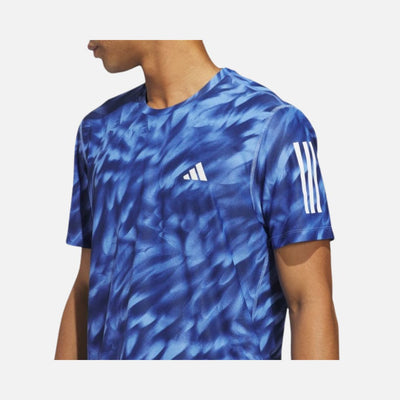Adidas Own The Run Allover Print Tee - Men