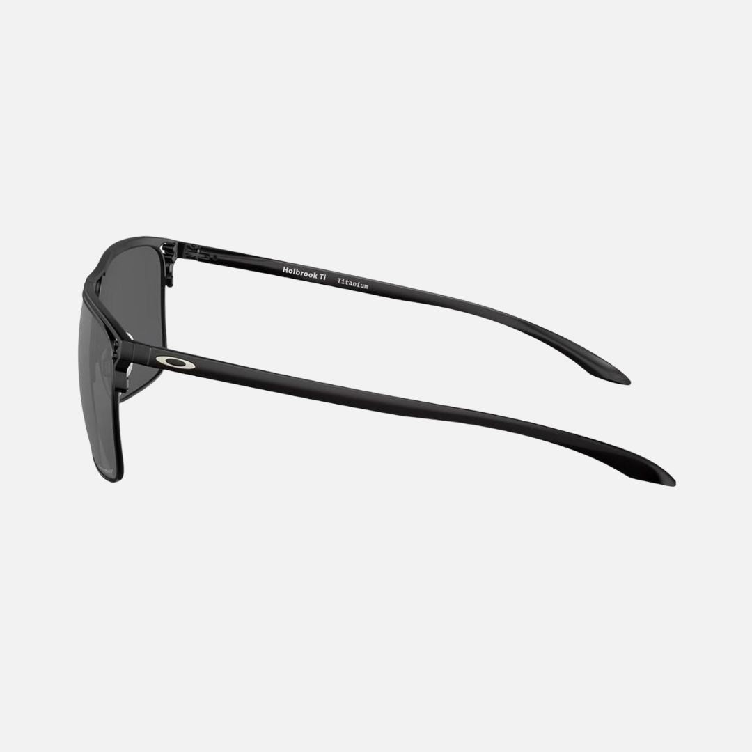Oakley Holbrook TI Sunglasses Satin Black/Prizm Black Polarised Lenses