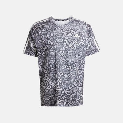 Adidas Own The Run CLIMACOOL 3-Stripes Tee – Dash Grey / Black