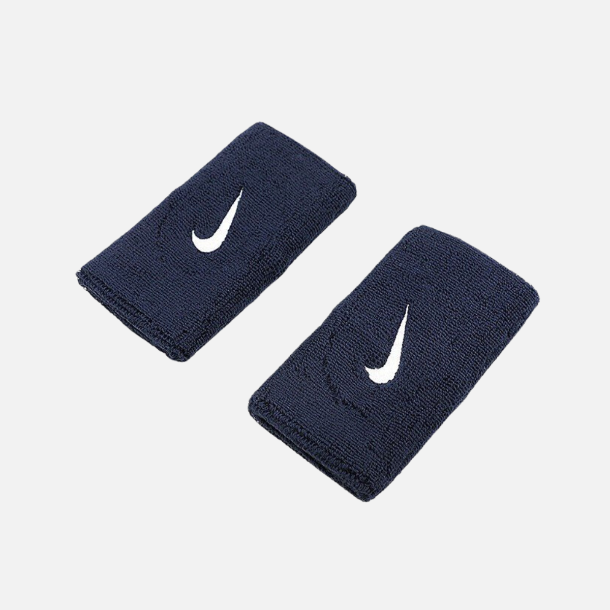 Nike Swoosh Doublewide Wristbands -Obsidian/White