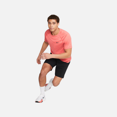 Nike Dri-FIT Ready Men's Short-Sleeve Fitness Top -University Red/Heather/Black