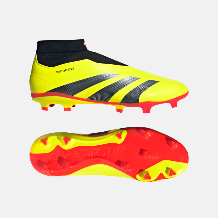 Adidas Predator League Laceless Firm Ground Football Shoes -Team Solar Yellow 2/Core Black/Cloud White