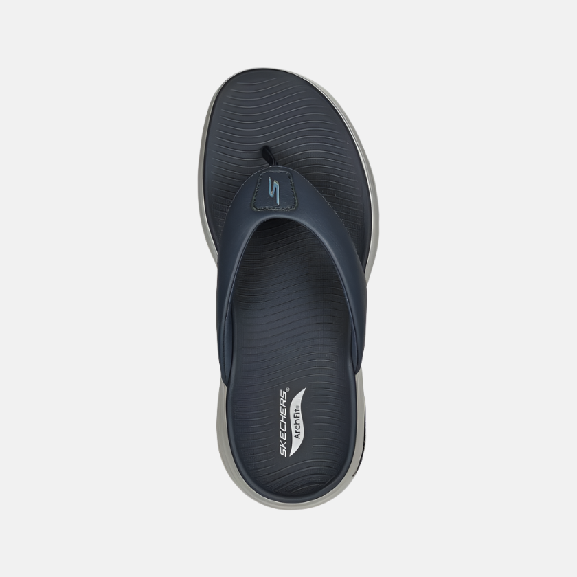 Skechers Max Cushioned Arch Fit Prime Men's Slide -Navy