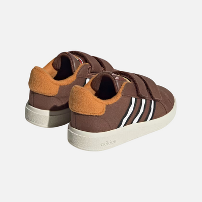 Adidas Grand Court X Disney Chipmunks Kids Unisex Shoes (0-3Year) -Preloved Brown/Core Black/Off White