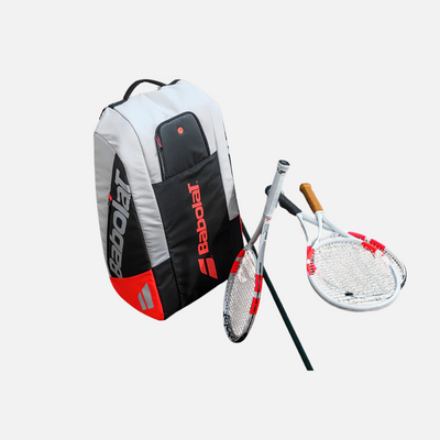 BABOLAT RHX12 PURE STRIKE  WHITE/BLACK/RED TENNIS KIT BAG