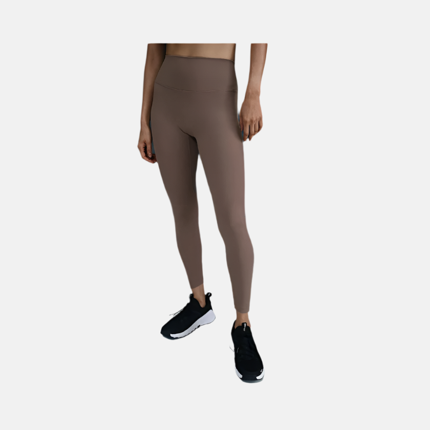 Nike One Seamless Front High-Waisted Full-Length Women's Leggings -Mink Brown/Black