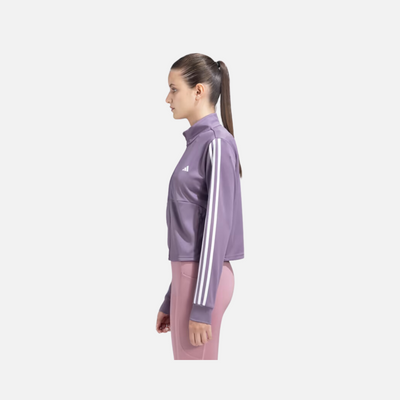 Adidas Tr-Essential 3 Stripes Women's Training Jacket -Shadow Violet/White
