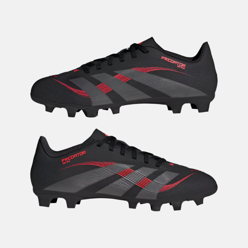 Adidas Predator Club Firm Multi-Ground Football Shoes -Core Black/Grey Four/Lucid Red