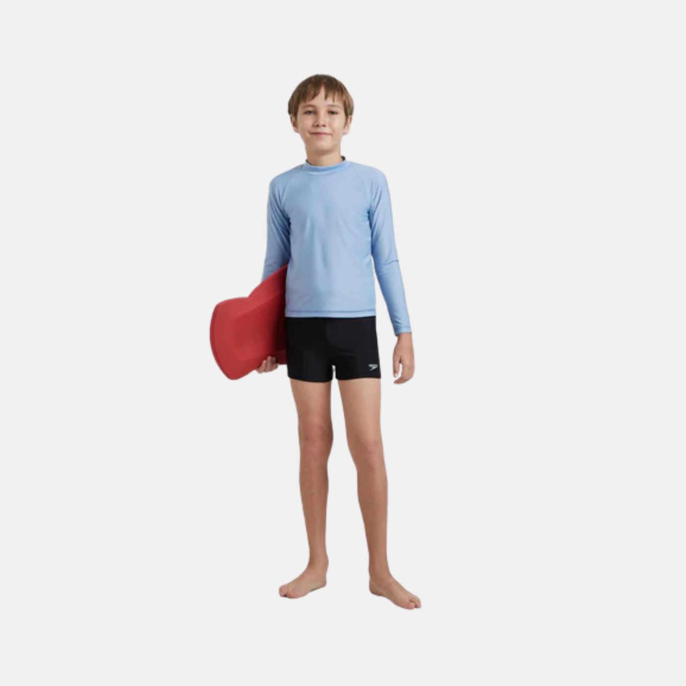 Speedo Boys Endura Brite Long Sleeve Suntop – Curious Blue / True Navy