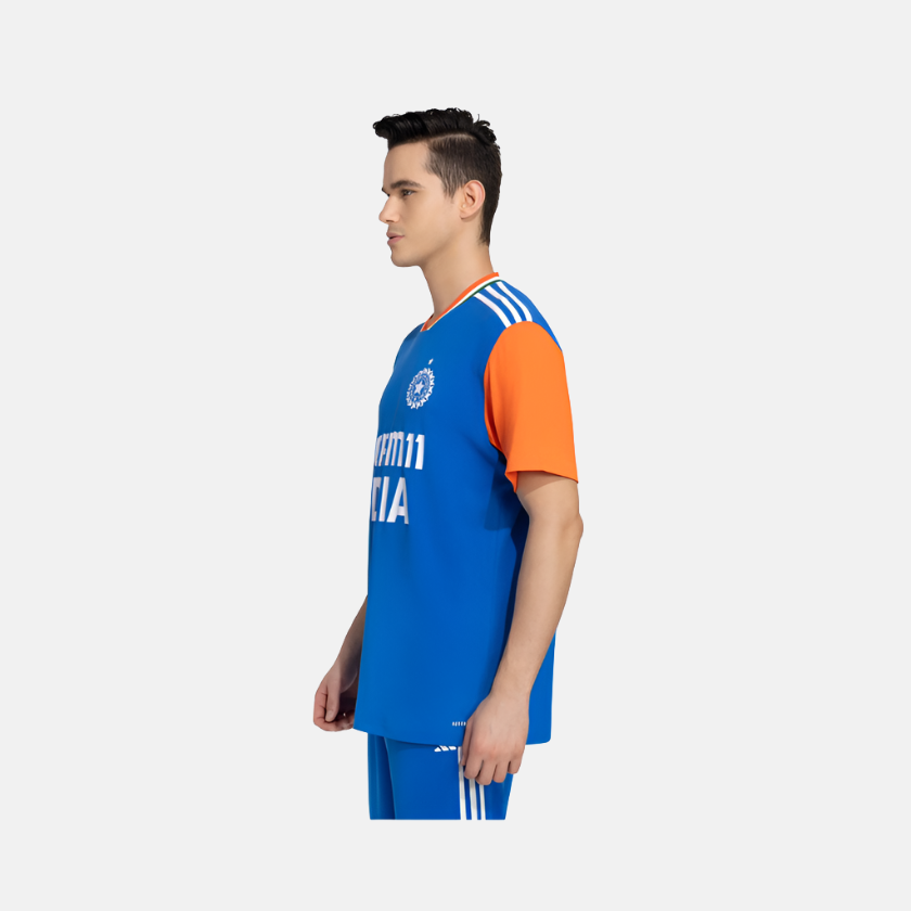 Adidas India Cricket T20 Fan Jersey 2024 -Blue/Orange