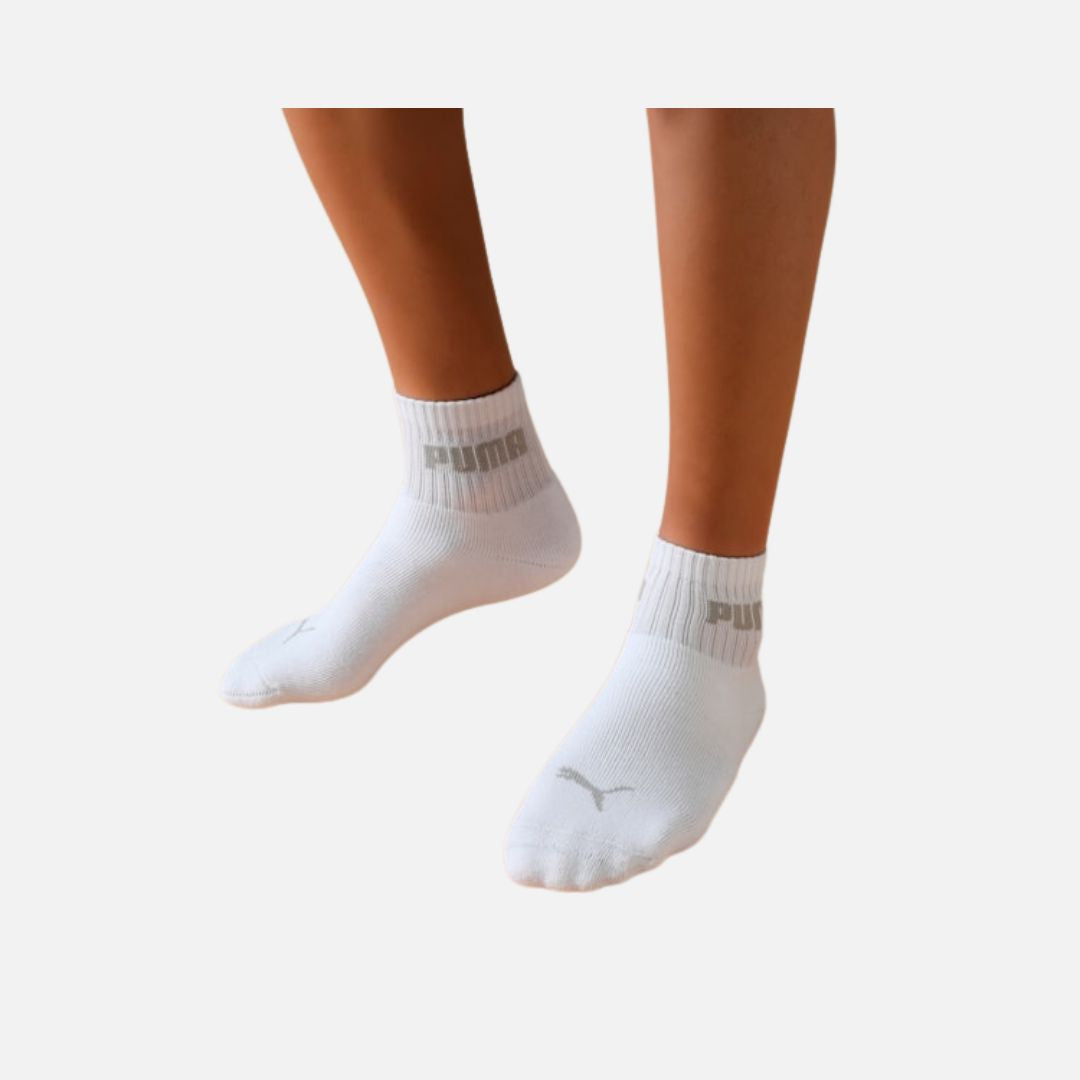 PUMA Sport Quarter Socks Pack of 3 WHITE