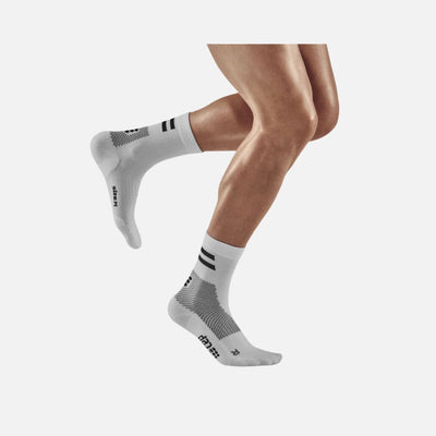 Cep Training Mid Cut Compression Socks, Men -  White