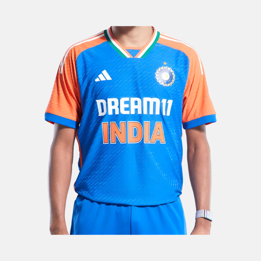 India Cricket T20 International Jersey 2024 -Dark Blue/True Orange