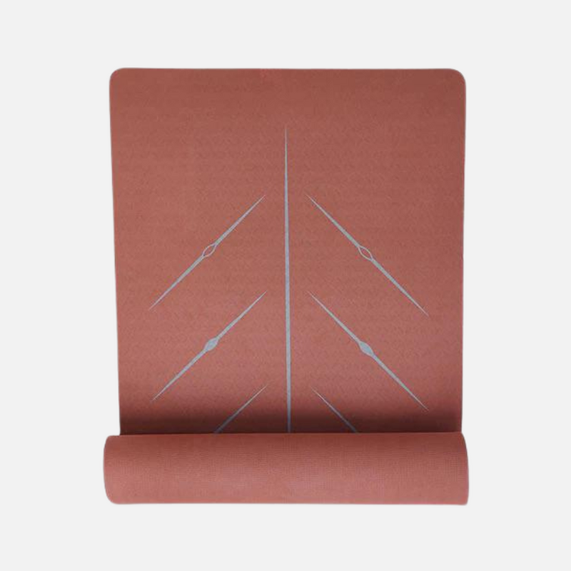 Core Yoga Mat-Black/gold-Grey/brick-Brick-Grey