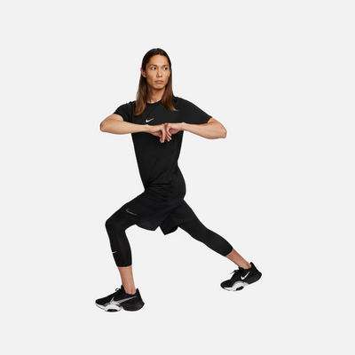 Nike Pro Dri-FIT 3/4-Length  Men's Fitness Tights -Black/White