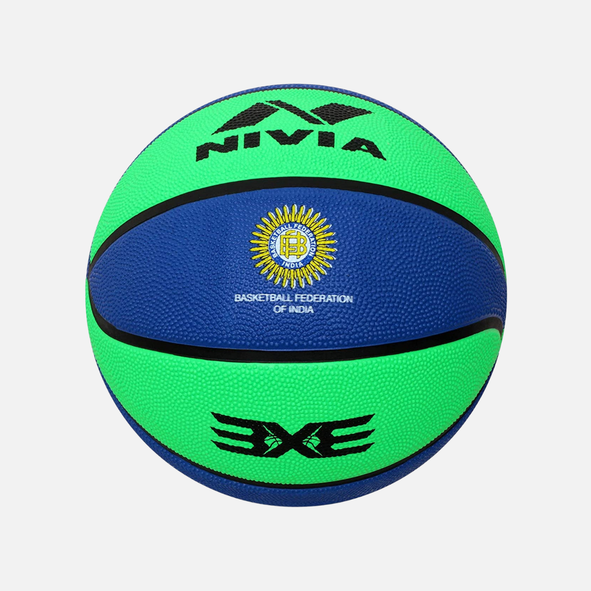 Nivia 3x3 Moulded Basketball -Green-Blue/Red-Cream