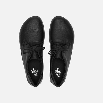 BAER URBN Leder Exekutive Barefoot shoes - Grained Black