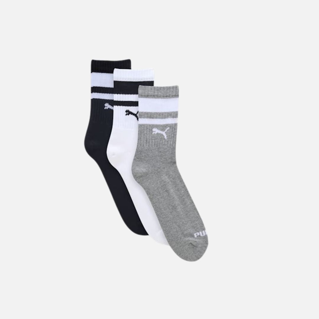 Puma Heritage Striped Short Crew Socks Pack of 3