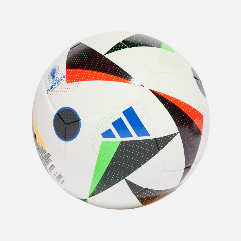 Adidas Euro 24 Training Football Ball- White/Black/Glow Blue