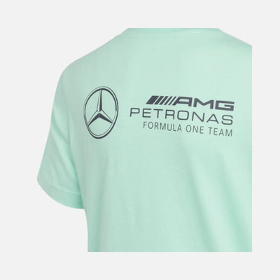 ADIDAS KIDS MERCEDES - AMG PETRONAS FORMULA ONE TEAM PREMIUM WOVEN GRAPHIC TEE