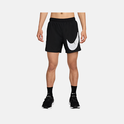 Nike Challenger Swoosh Dri-FIT Men's 12.5cm Running Shorts -Black/Black/Black/White