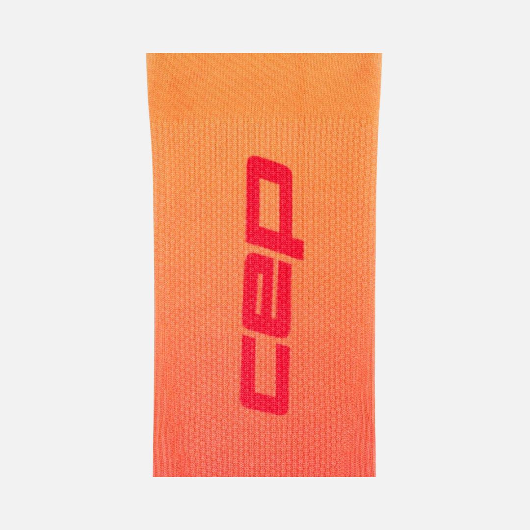 CEP Core Run Men's Long Compression Sports Socks RED/M.GOLD FAD