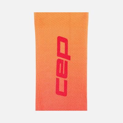 CEP Core Run Men's Long Compression Sports Socks RED/M.GOLD FAD