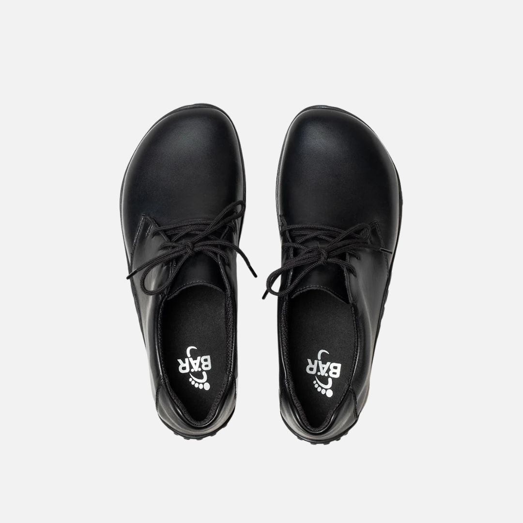 BAER URBN Leder Executive unisex Barefoot Shoes- Black