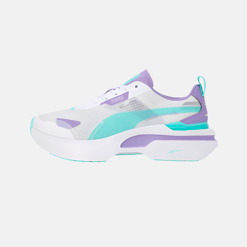 Puma Kosmo Rider V1 Women's Running Shoes -Feather Gray/Electric Peppermint/Lavender Alert