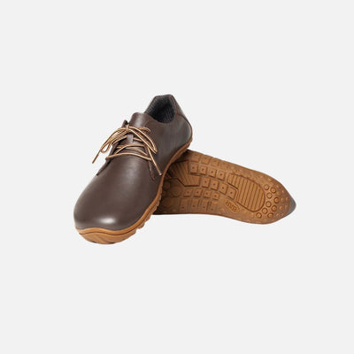 BAR URBN Leder Exekutive unisex Office Barefoot shoes - Dark Brown