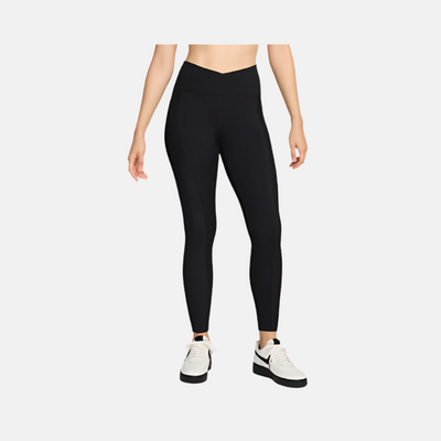 Nike One Wrap Women's High-Waisted 7/8 Leggings - Black/Cool Grey