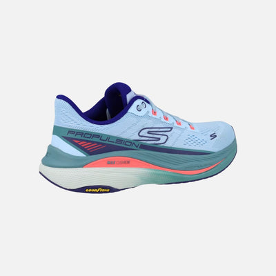 Skechers MAX CUSHIONING PROPULSION Womens Walking shoes -LIGHT BLUE/NAVY
