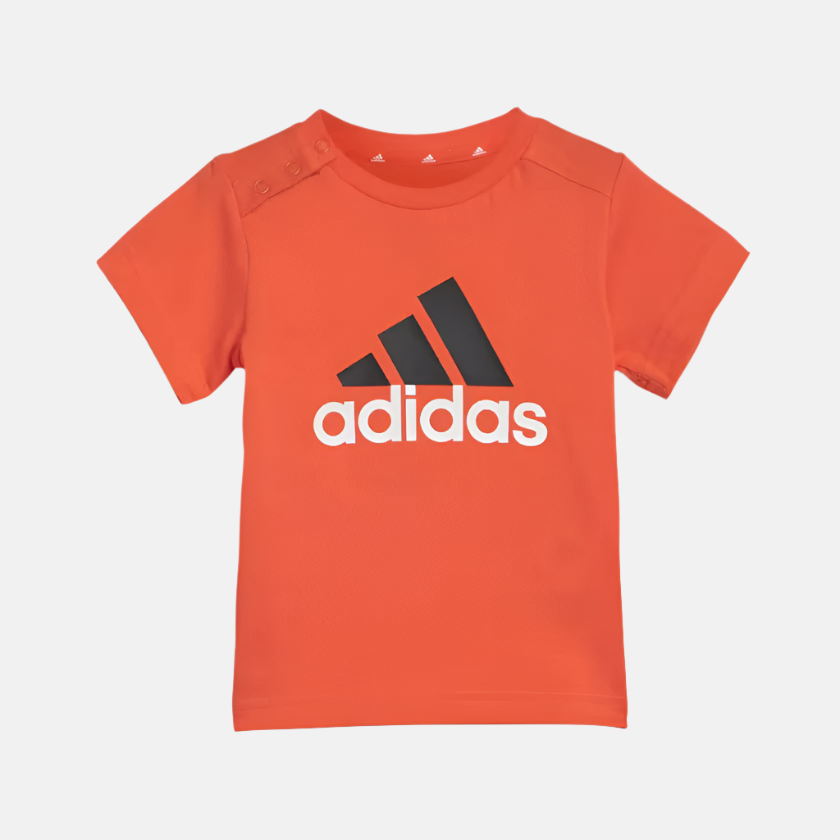 orange adidas short set