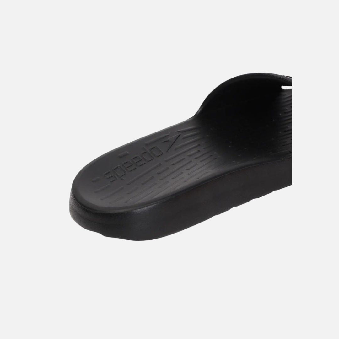 Speedo Women's Single Colour Slides - Black & Raspberry Fill