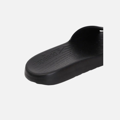 Speedo Women's Single Colour Slides - Black & Raspberry Fill