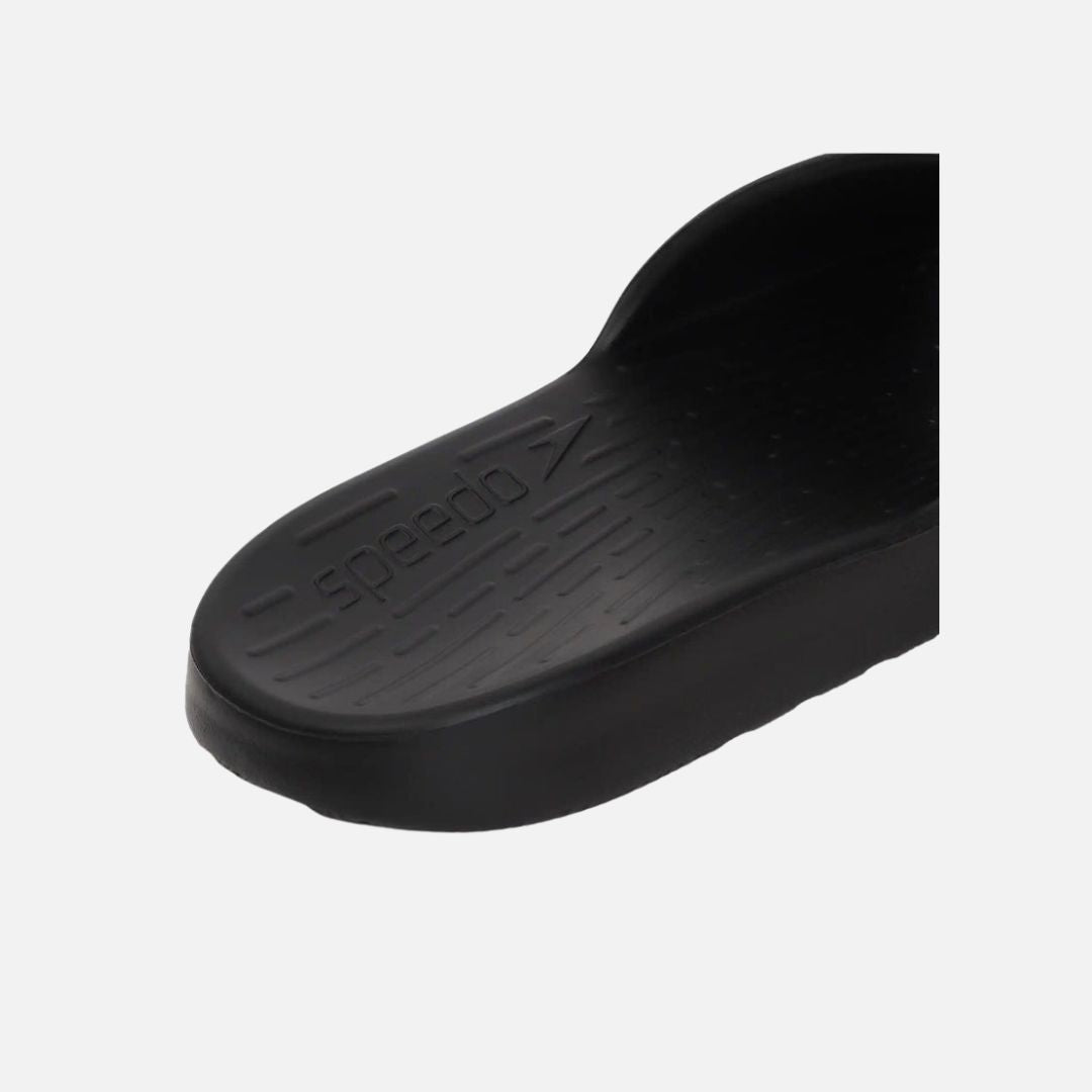 Speed Unisex Junior's Single Colour Slides For Boys and Girls - Black & Atomic Lime