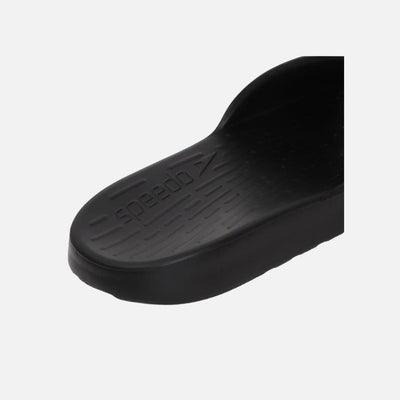 Speed Unisex Junior's Single Colour Slides For Boys and Girls - Black & Atomic Lime