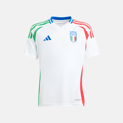 Adidas Italy 24 Away Kids Football Jersey (7-16 Years)-White