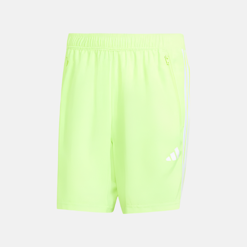 Adidas Essentials Training 3-Stripes Woven Men's Training Shorts -Lucid Lemon/White