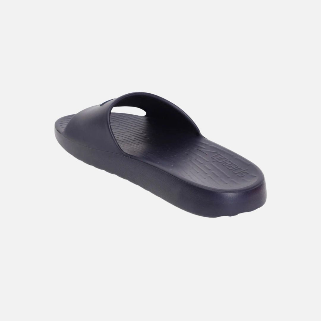 Speedo Men's Single Colour Slides - True Navy & Blue Flame