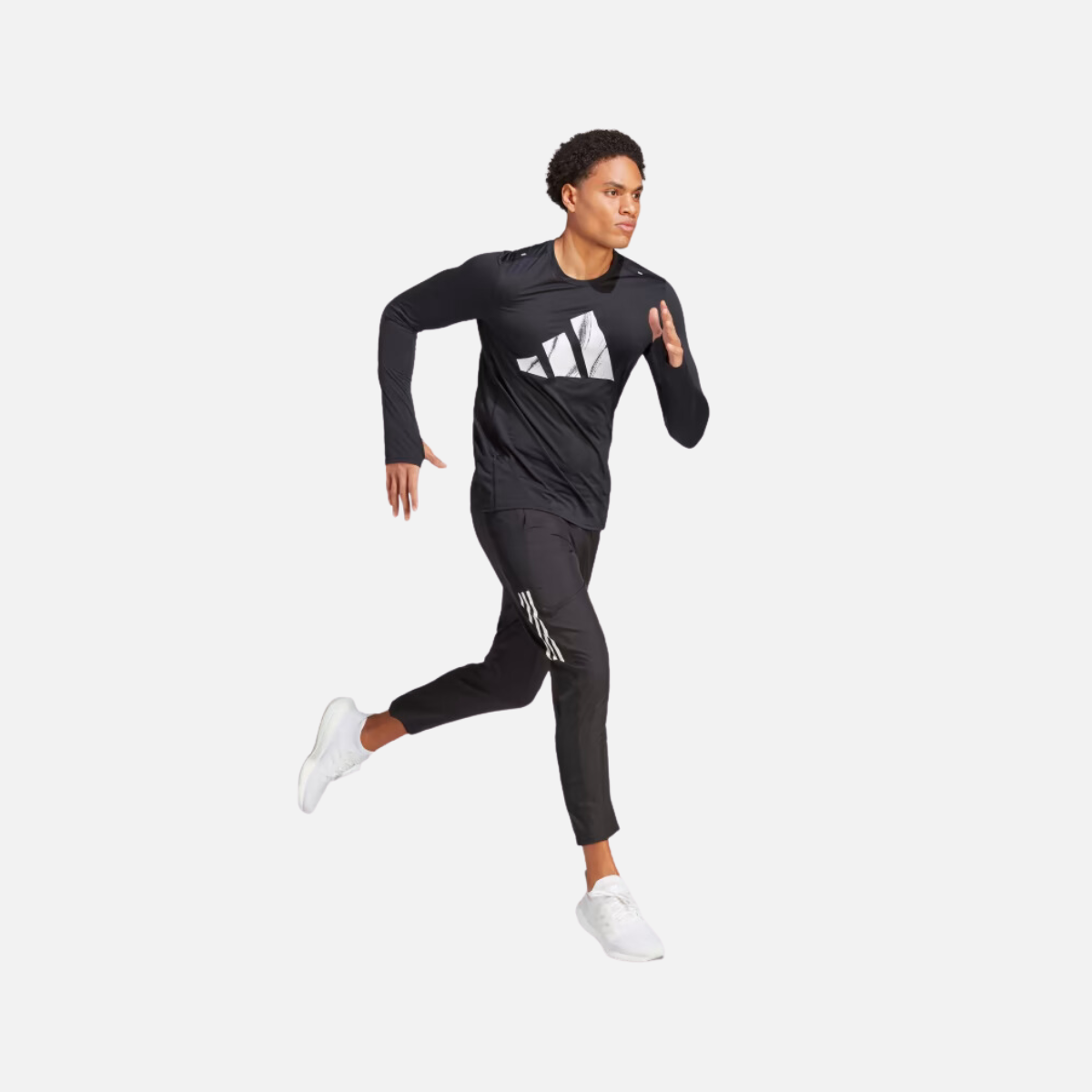 Adidas Brand Love Long Sleeve Men's Running Sweatshirt -Black