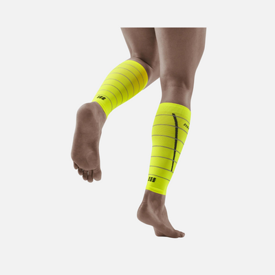 Cep Reflective Compression Men's Calf Sleeve -Neon Yellow