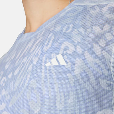Adidas Own the Run CLIMACOOL 3-Stripes Women's Tee – Dash Grey / Violet Tone