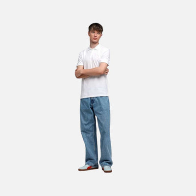 Puma Premium Essentials Men's Jacquard Polo T-shirt-PUMA White