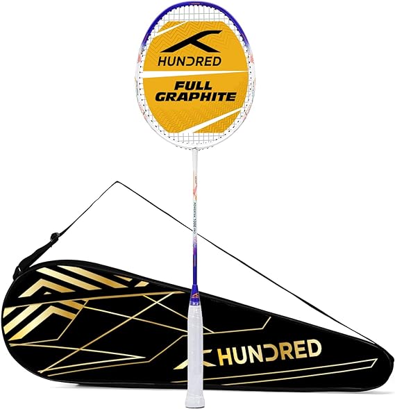 Hundred Powertek 1000 PRO Graphite Strung Badminton Racquet