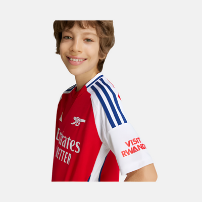 Adidas Arsenal 24/25 Home Kids Boy Football Jersey (7-16Year) -Better Scarlet/White