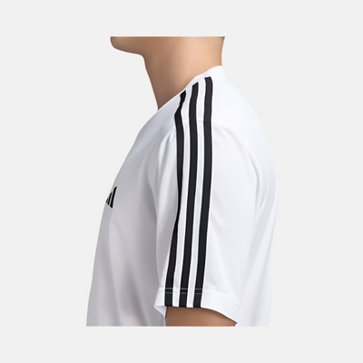 Adidas Essential Base 3Stripes Men's Training T-shirt -White/Black