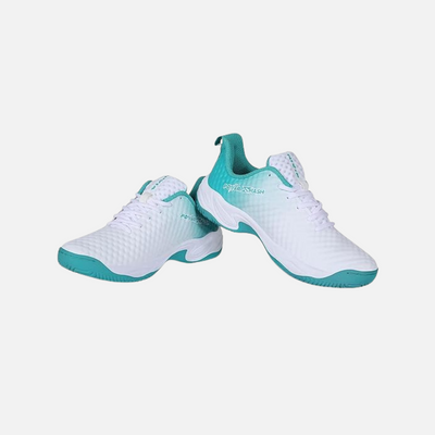 Nivia Powersmash Tennis Shoes -White/Turquoise