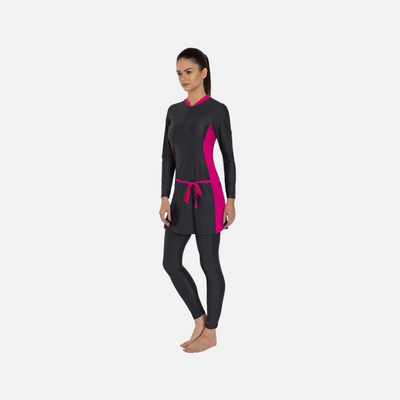 Speedo Adult Female 2Pc Full Body Suit -Oxid Grey/Electric Pink