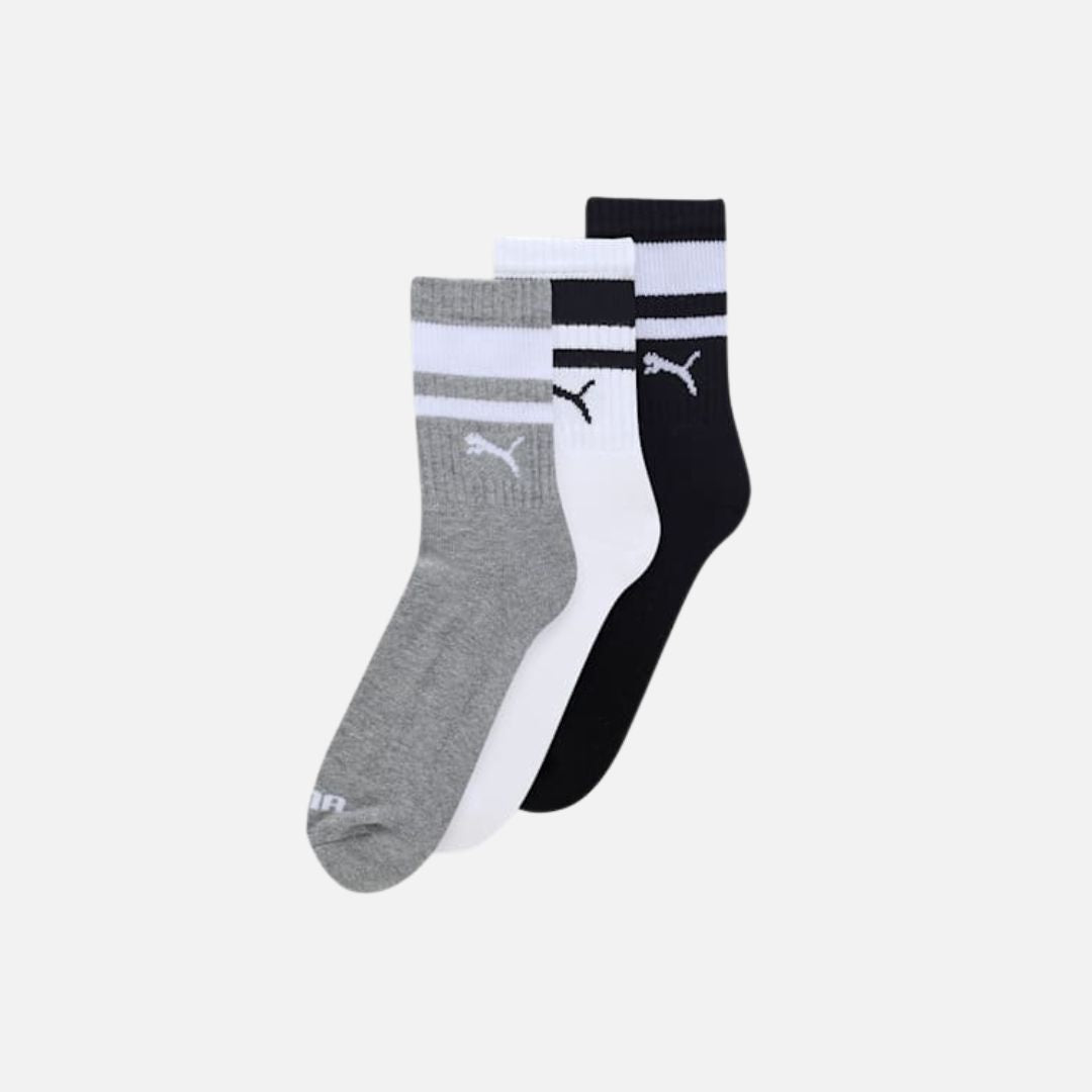 Puma Heritage Striped Short Crew Socks Pack of 3
